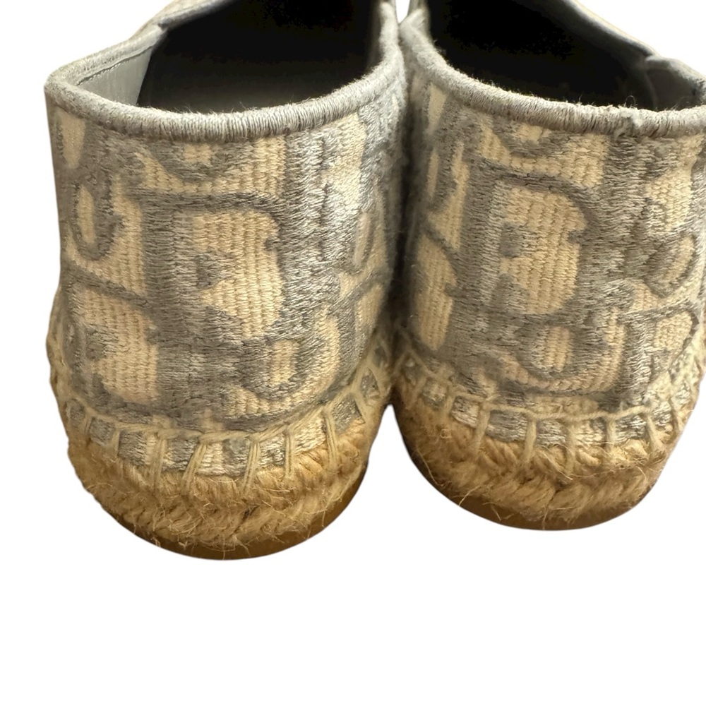 Dior- Christian Dior Cream and Gray Espadrilles Sz 38 (8) - Picture 4 of 10